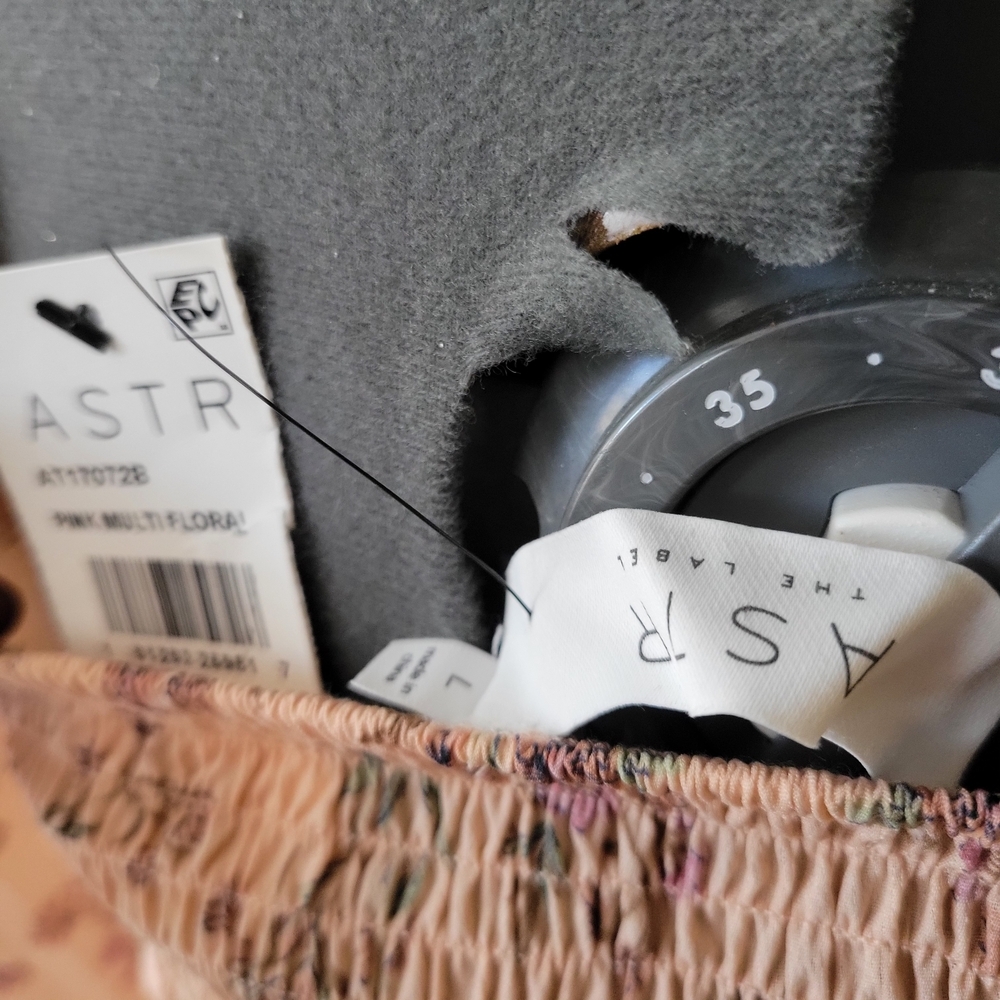 Astr Floral Corset Blouse with Ruffle in Pink Purple New With Tags Size Large - Picture 9 of 10